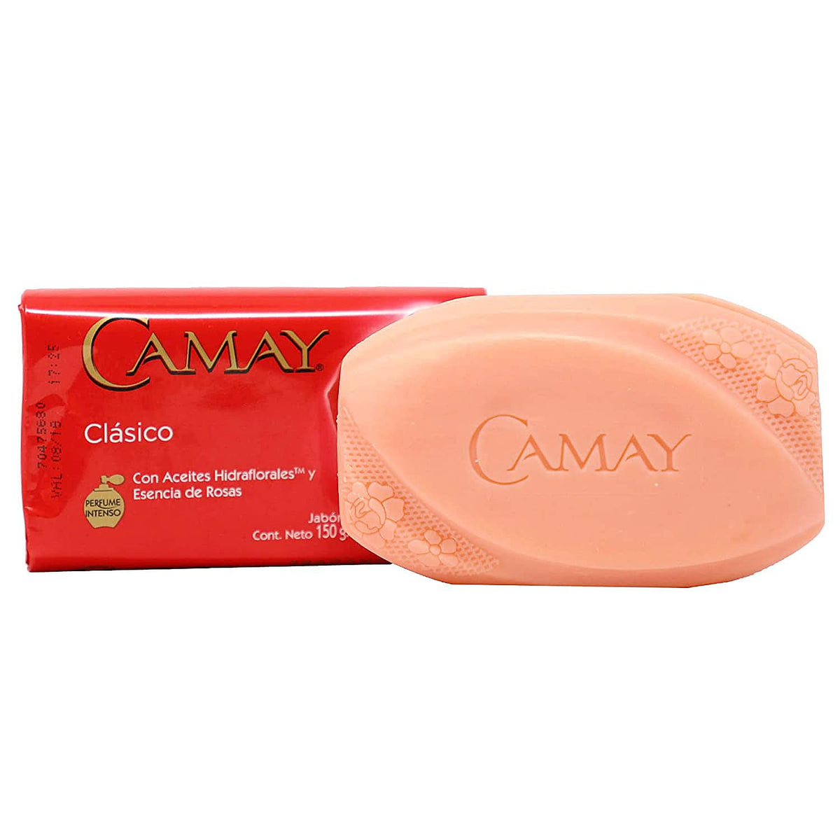 Camay Classic Bar Soap Rose Essence close-up of bar