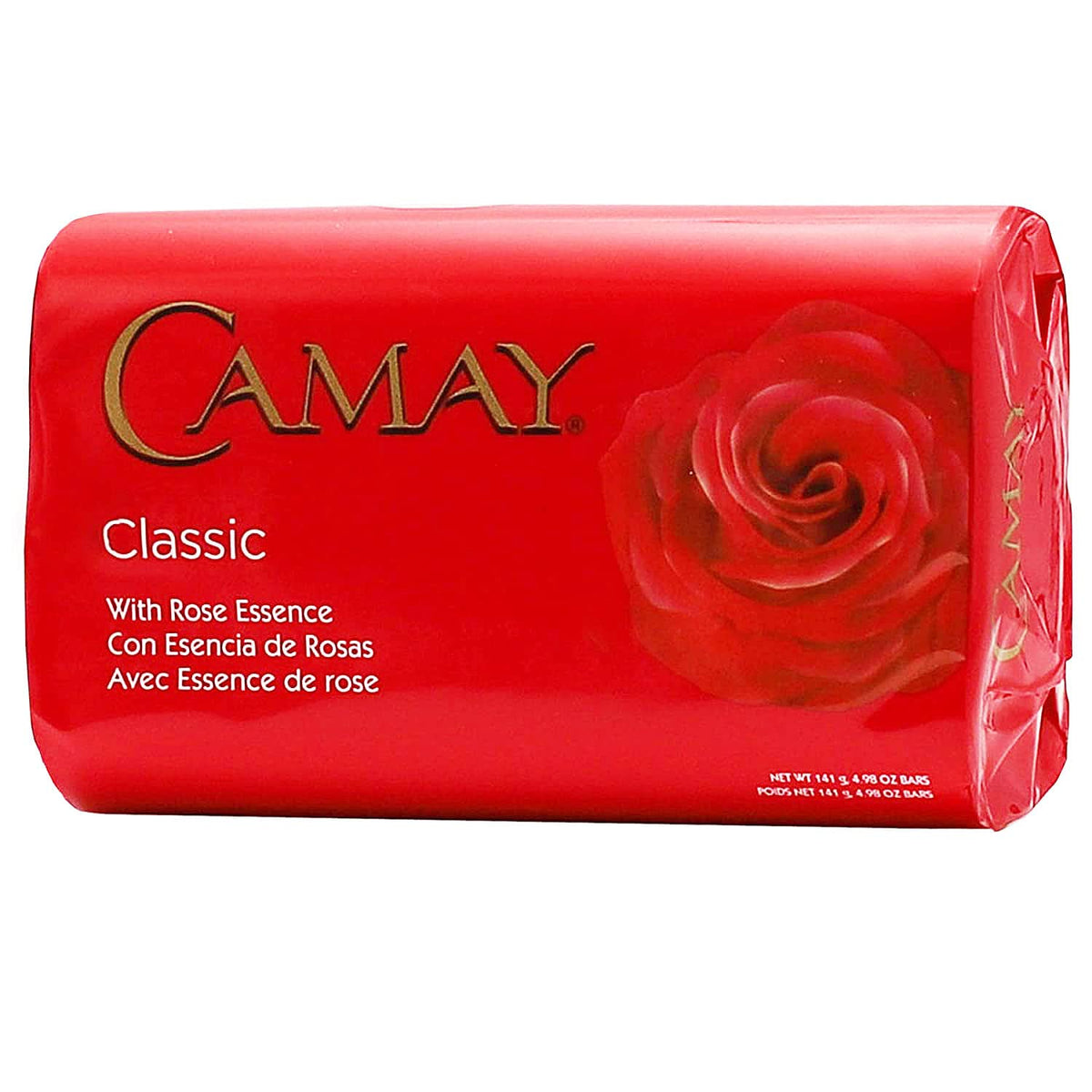 Camay Classic Bar Soap Rose Essence lather on hands