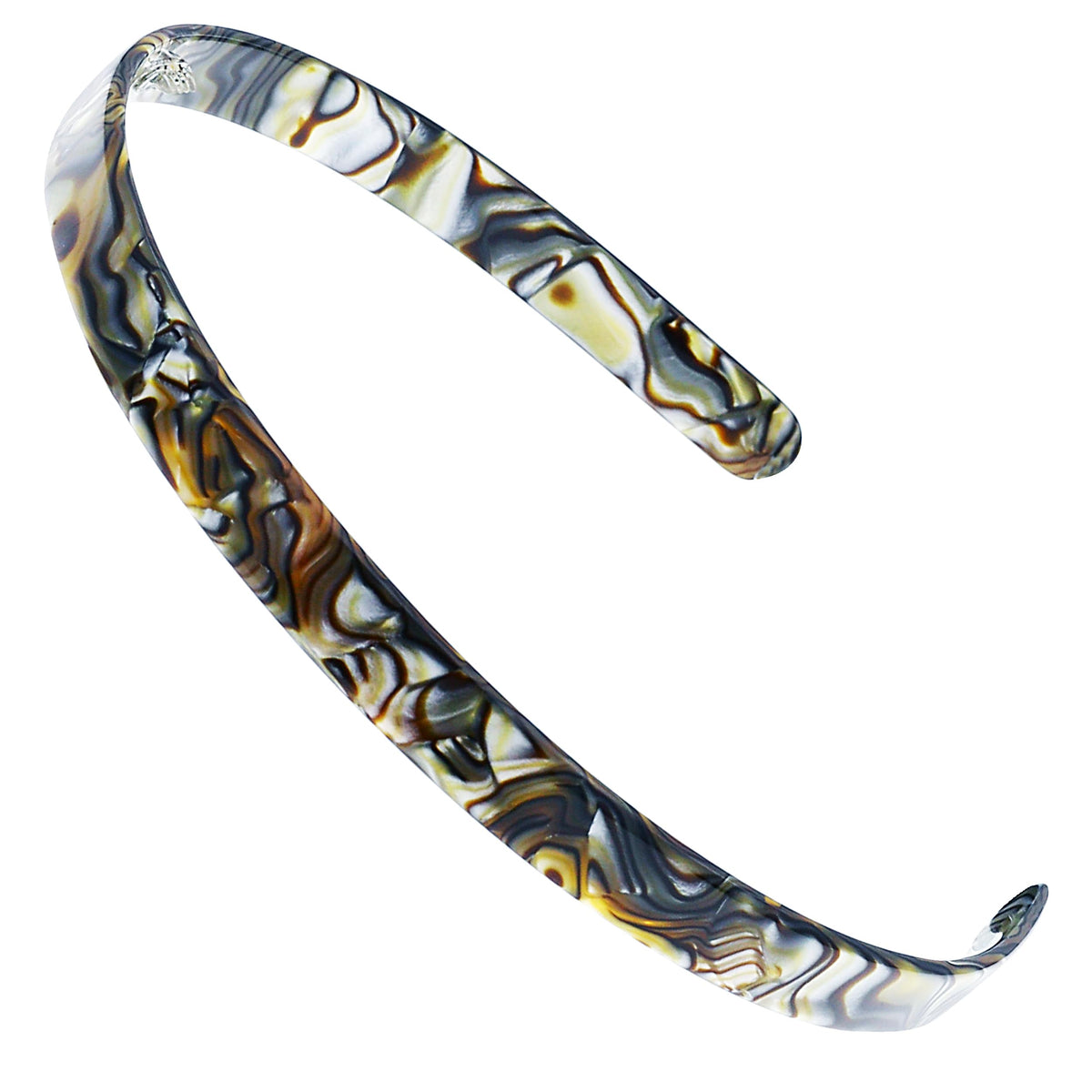 Camila French Headband in onyx colour front view
