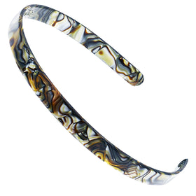 Camila French Headband in onyx colour front view
