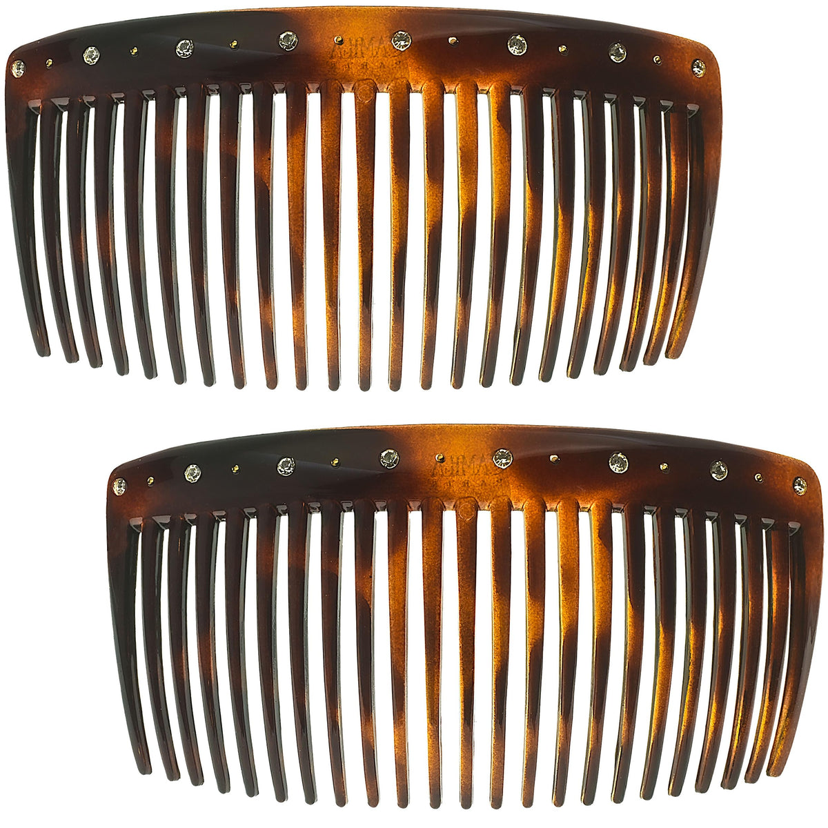 Camila Large Curved Side Comb with Swarovski Crystals front view