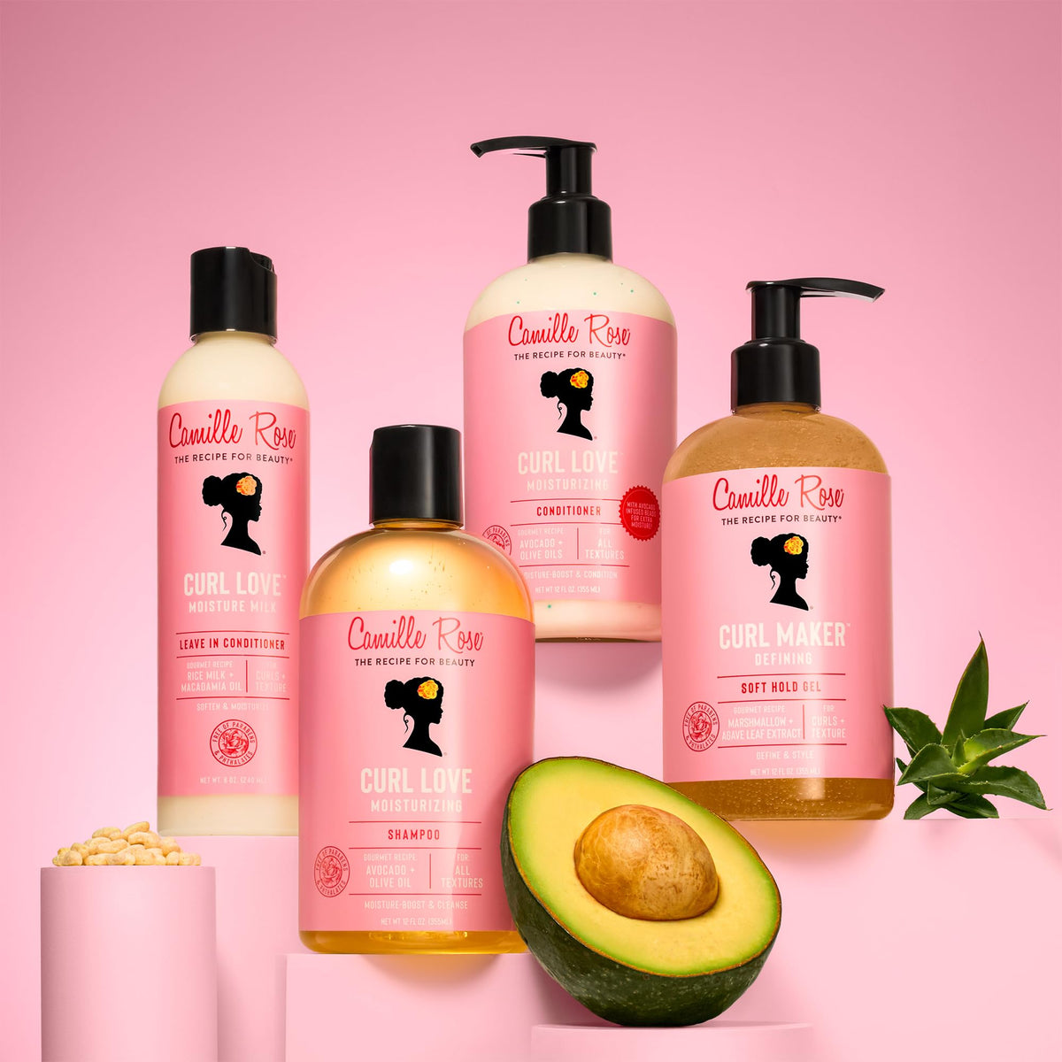 Camille Rose Curl Love Moisture Milk Leave-In Conditioner lifestyle scene