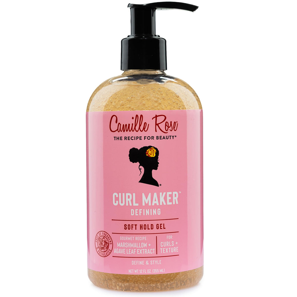 Camille Rose Curl Maker Defining Gel front view, 12 Fl Oz