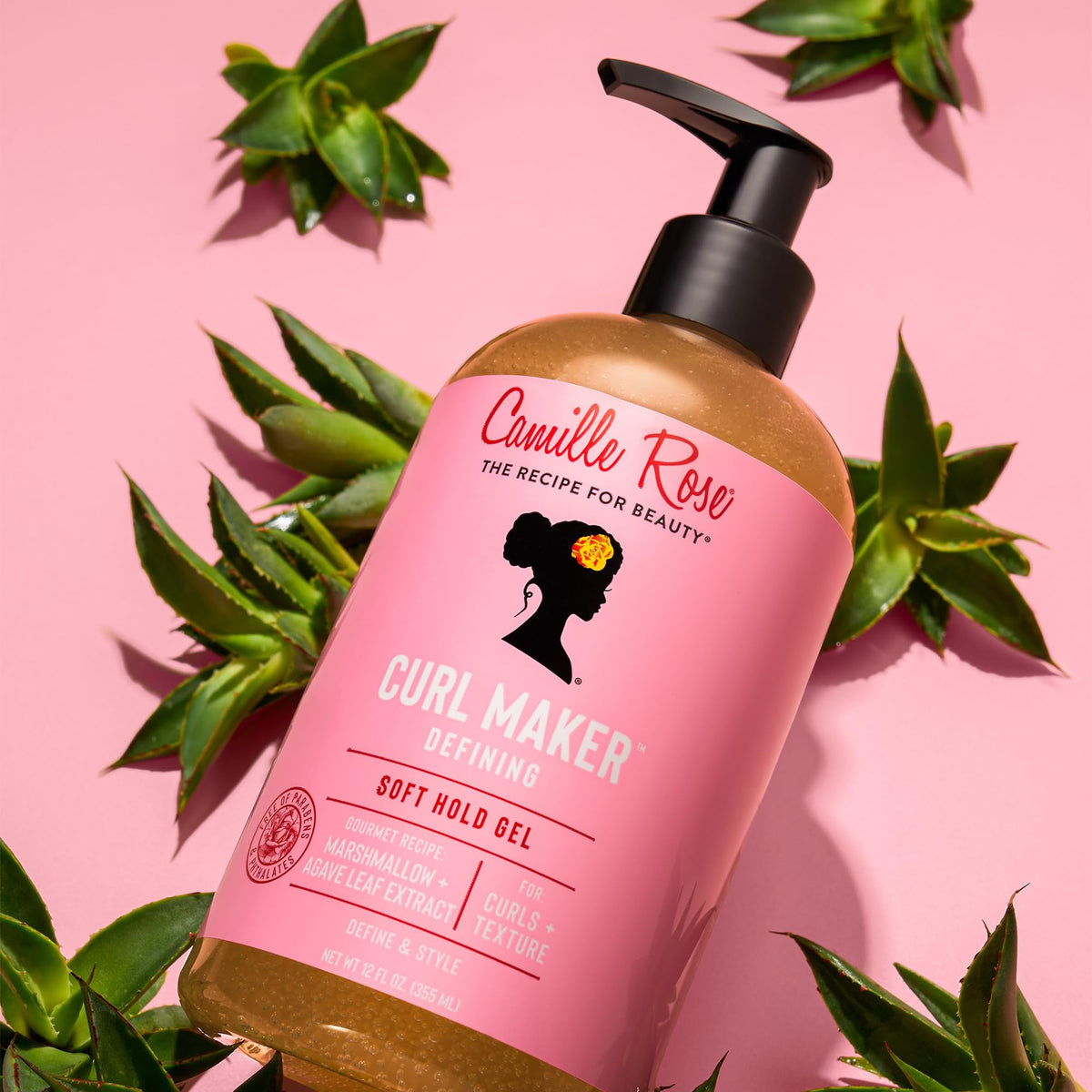 Camille Rose Curl Maker Defining Gel side view showing texture