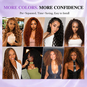 CanaryFly Burmese Curly Crochet Hair 27# Honey Blonde with crochet needle