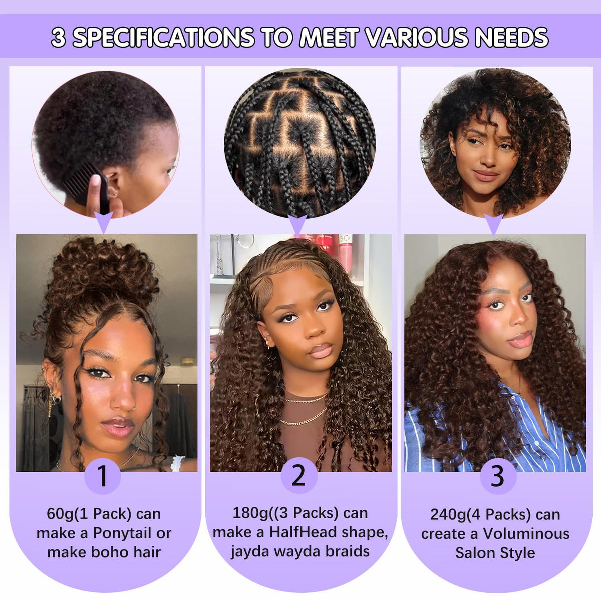 CanaryFly Burmese Curly Crochet Hair Extensions displayed on a mannequin