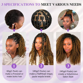 CanaryFly Burmese Curly Crochet Hair in chocolate brown