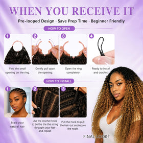 CanaryFly Burmese Curly Crochet Hair in honey blonde