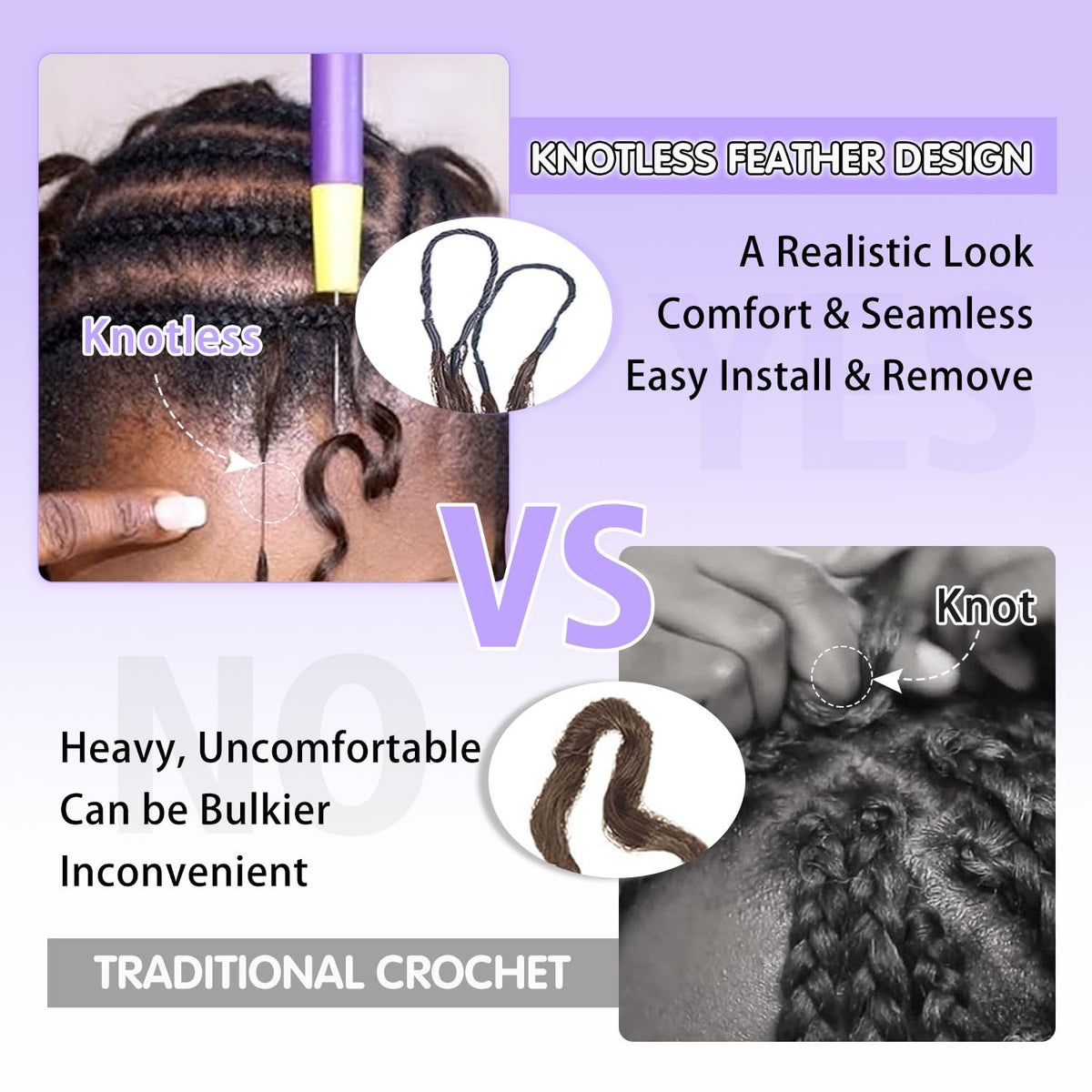 CanaryFly Chocolate Brown Burmese Curly Crochet Hair installation process