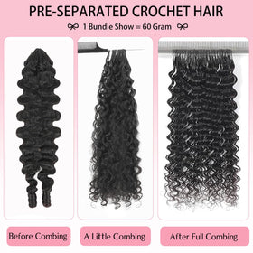 CanaryFly crochet hair extensions in various lengths