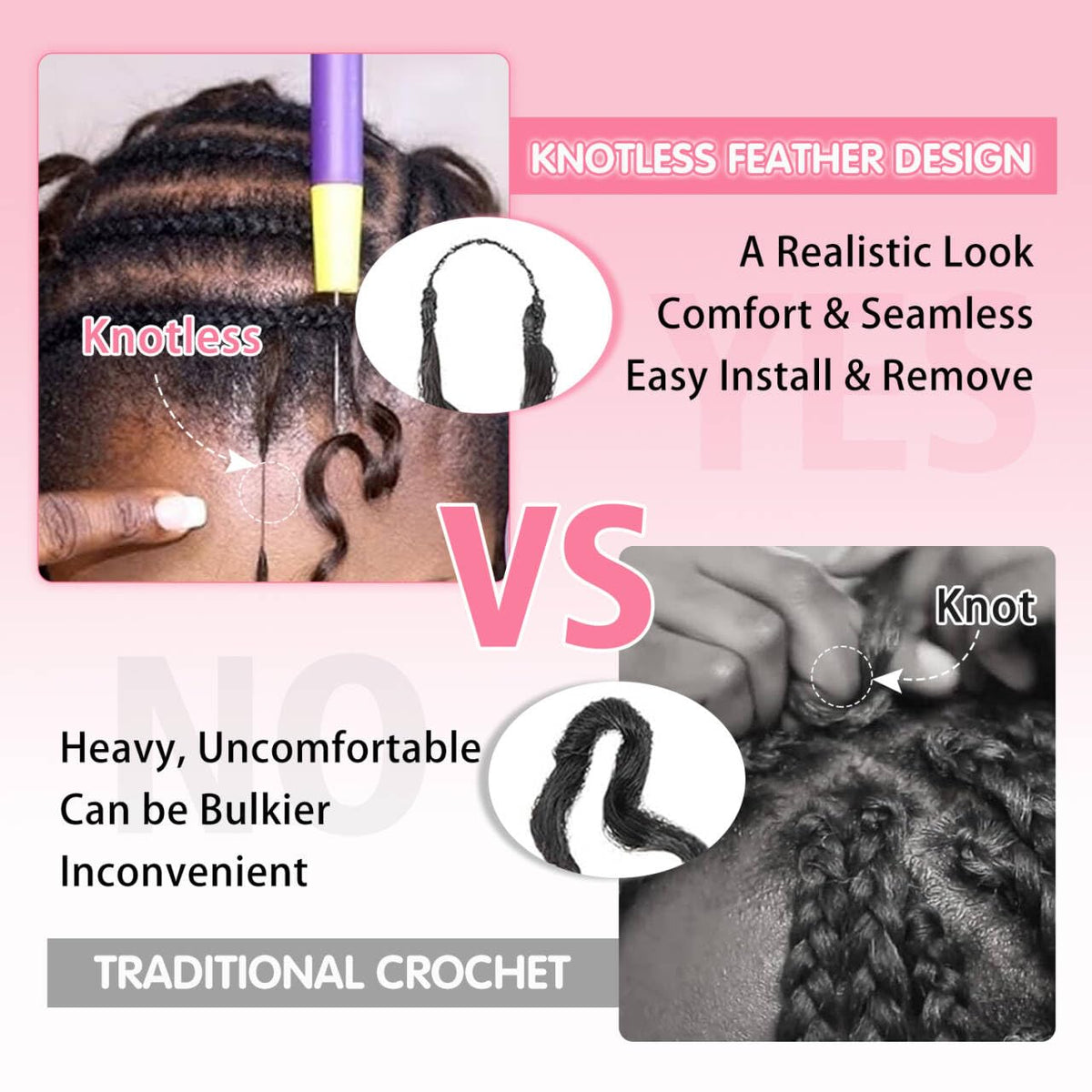 CanaryFly crochet hair extensions showing texture and curl
