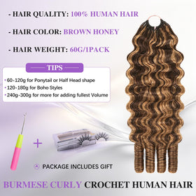 CanaryFly crochet hair packaging with hair strands