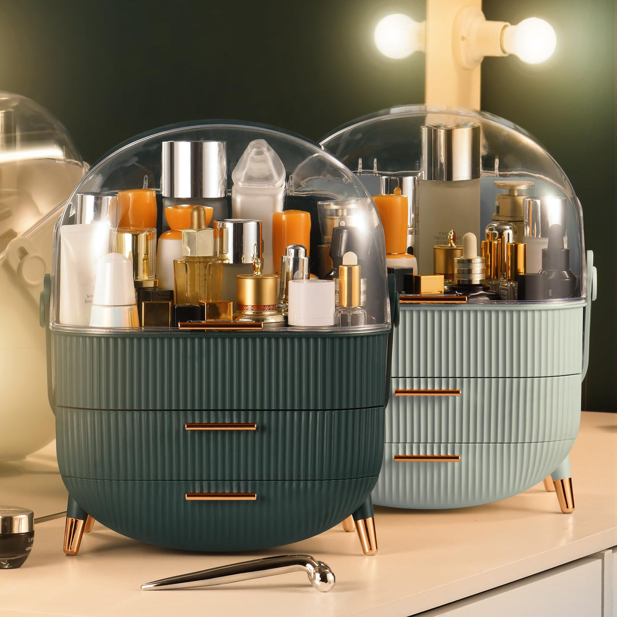 CANITORON Makeup Organizer on bathroom countertop