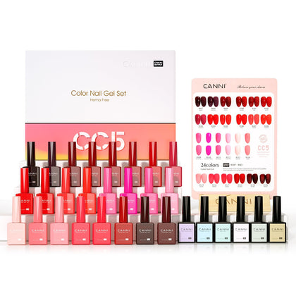 CANNI 30Pcs Hema-free Gel Nail Polish Set with colour bottles