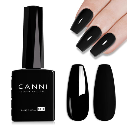 CANNI 9ml Black Gel Nail Polish bottle front view