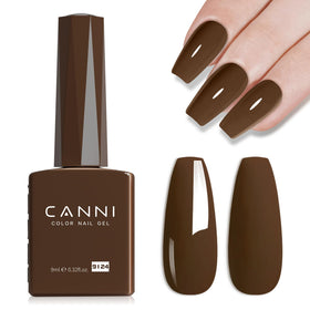 CANNI 9ml Dark Brown Gel Nail Polish front view
