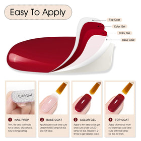CANNI 9ml Jelly Dark Red Gel Nail Polish packaging