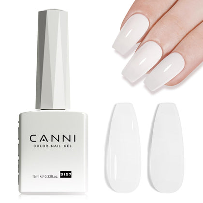 CANNI 9ml Jelly Milky White Gel Nail Polish front view