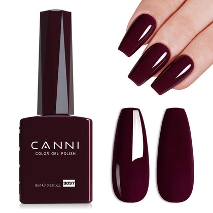 CANNI 9ml Maroon Red Purple Gel Nail Polish front view