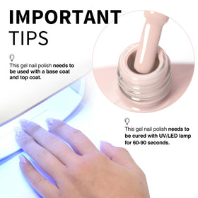 CANNI 9ml Nude Oyster Pink Gel Nail Polish colour bottle design