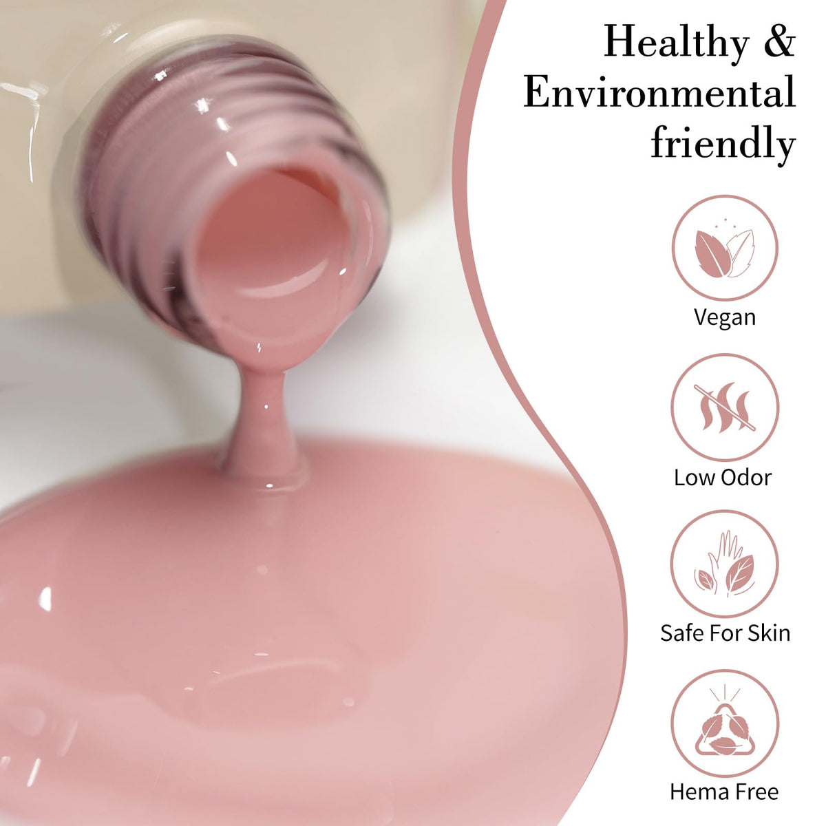 CANNI 9ml Nude Pink Jelly Gel Nail Polish bottle with brush