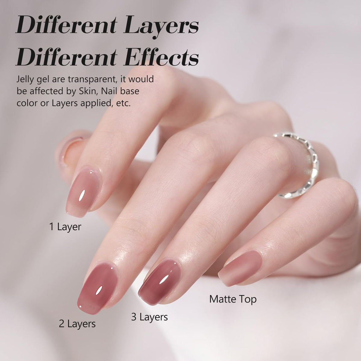 CANNI 9ml Nude Pink Jelly Gel Nail Polish packaging