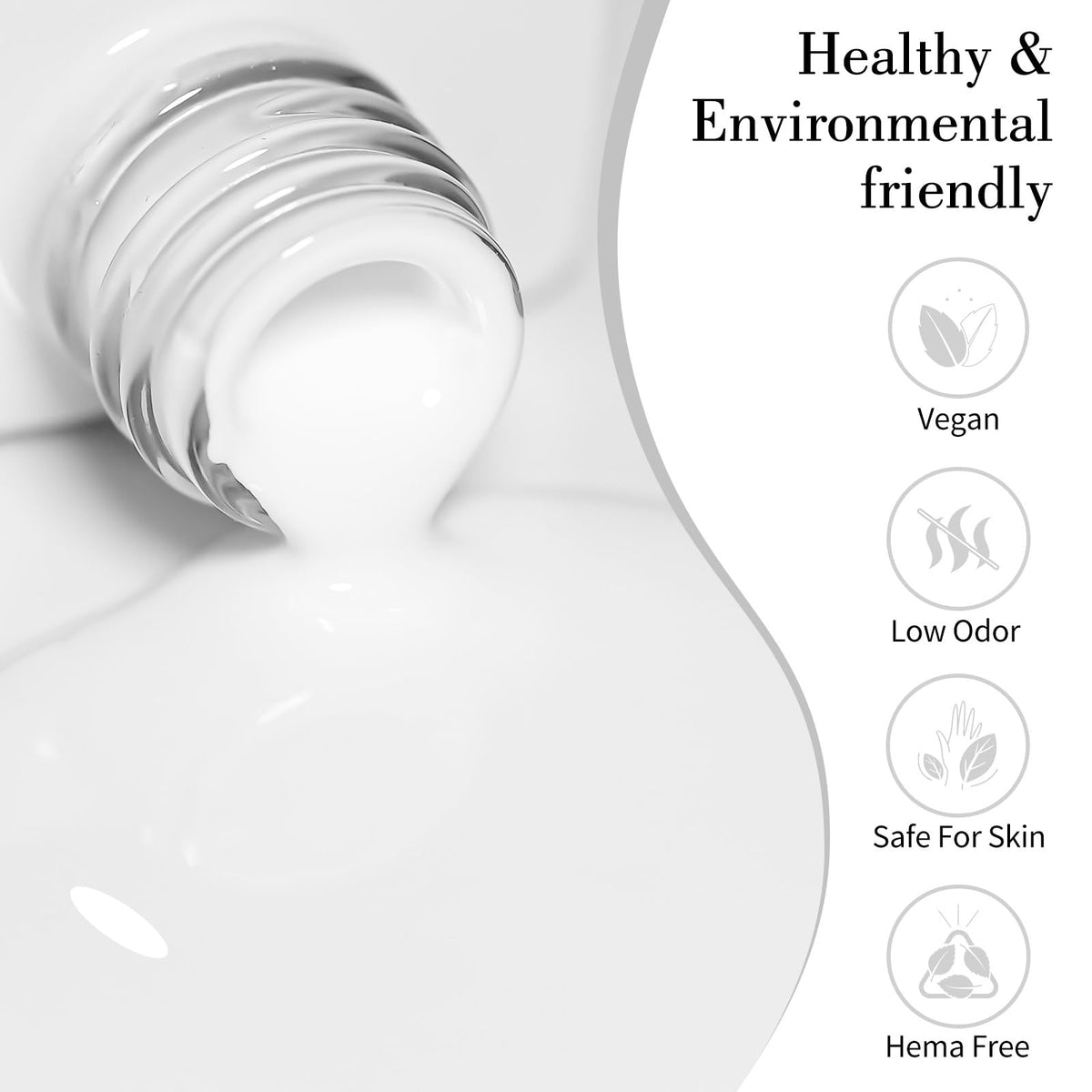 CANNI 9ml Pure White Gel Nail Polish brush detail