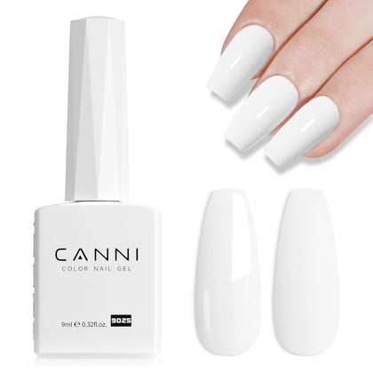 CANNI 9ml Pure White Gel Nail Polish front view