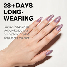 CANNI 9ml Purple Glitter Gel Nail Polish application on nails
