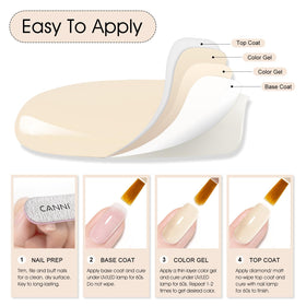 CANNI 9ml White Nude Gel Nail Polish packaging
