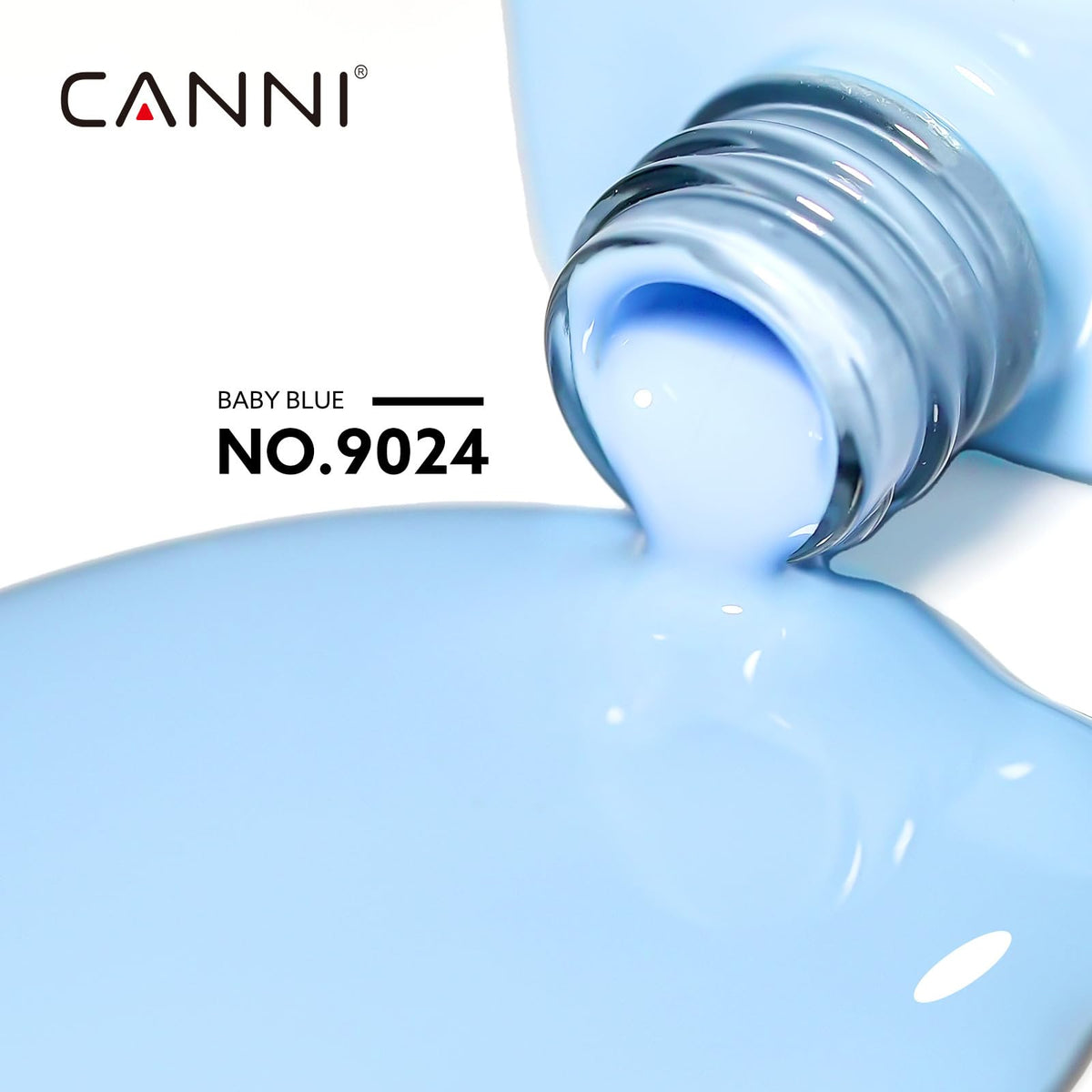 CANNI Baby Blue Gel Nail Polish application on nails