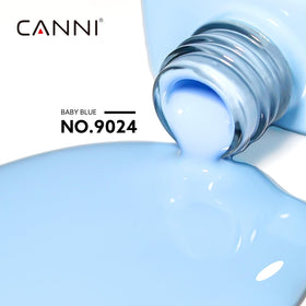 CANNI Baby Blue Gel Nail Polish application on nails
