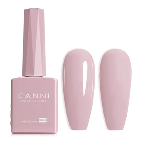 CANNI Baby Pink Gel Nail Polish front view with soft pale pink colour