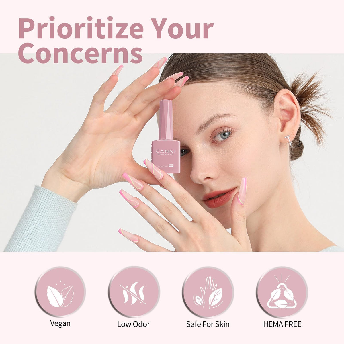 CANNI Baby Pink Gel Nail Polish packaging