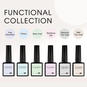 CANNI base coat gel bottle with 3D crystal label