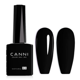 CANNI Black Gel Nail Polish front view with colour bottle design