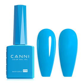 CANNI Blue Gel Nail Polish bright blue bottle front view