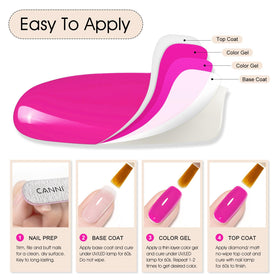 CANNI Bright Coral Pink Gel Nail Polish 9ml packaging