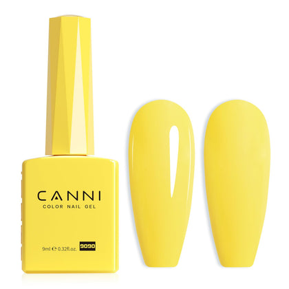 CANNI Bright Neon Yellow Gel Polish front view with label