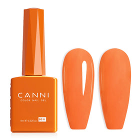 CANNI Bright Orange Gel Nail Polish front view