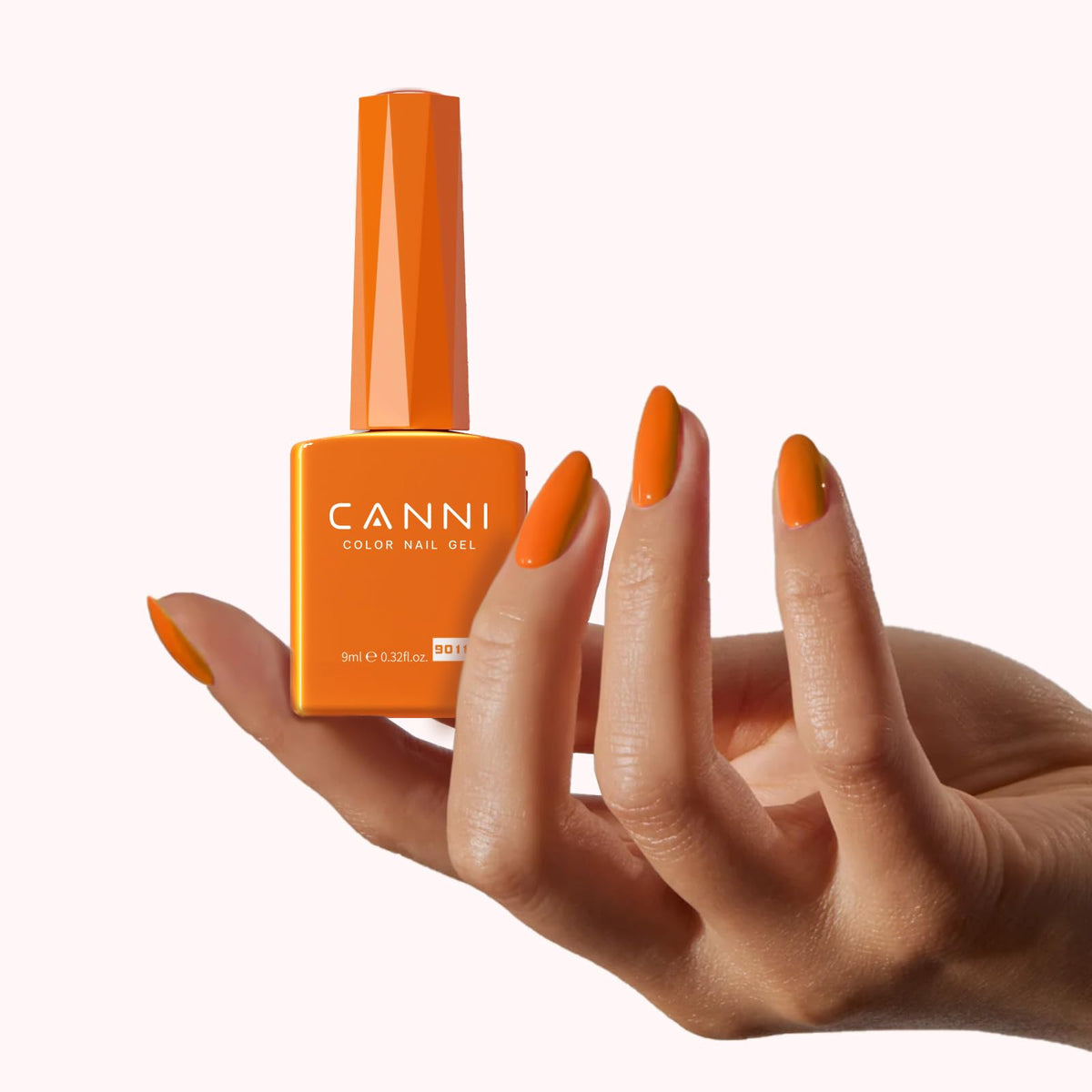 CANNI Bright Orange Gel Nail Polish with UV lamp