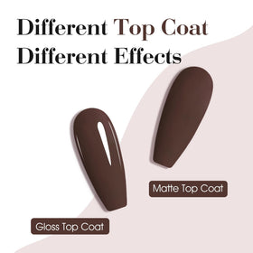 CANNI Brown Gel Nail Polish application on nails