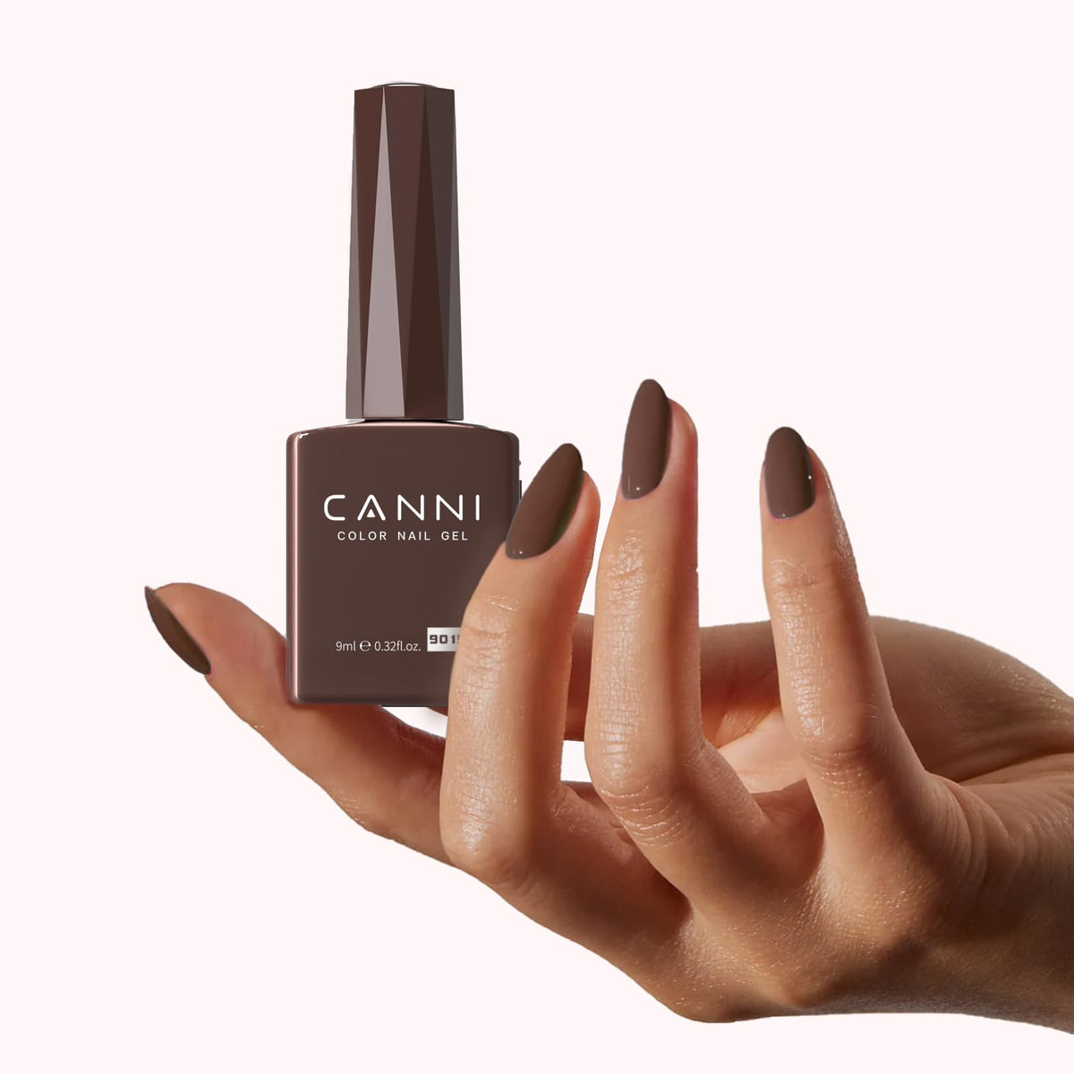 CANNI Brown Gel Nail Polish colour bottle showing dark brown shade