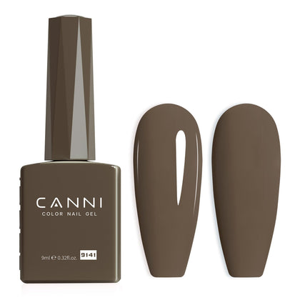 CANNI Brown Gel Nail Polish front view in colour bottle
