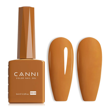 CANNI Brown Gel Nail Polish front view with high gloss finish