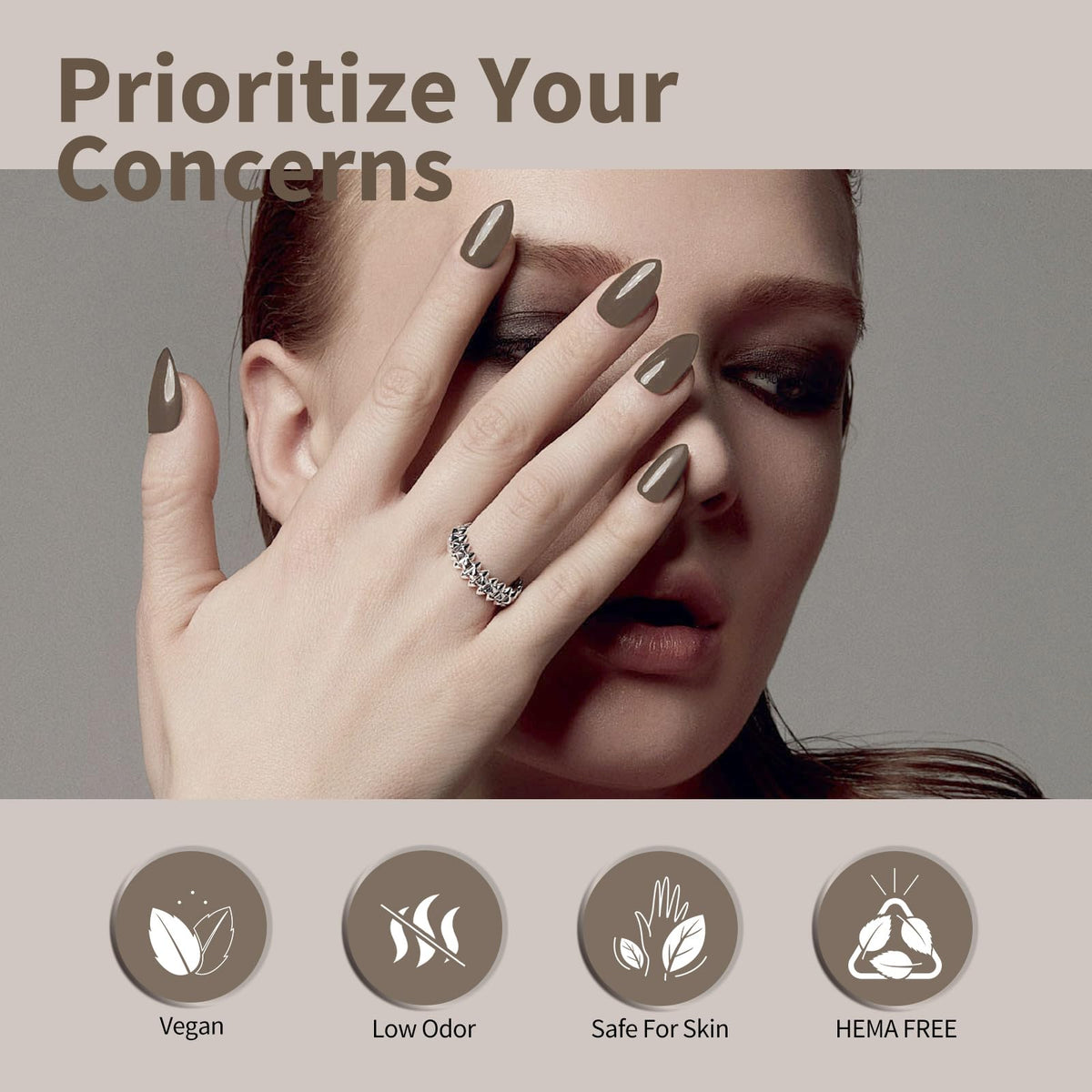 CANNI Brown Gel Nail Polish packaging details