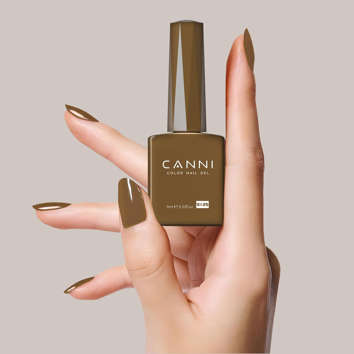 CANNI Brown Gel Nail Polish with UV lamp