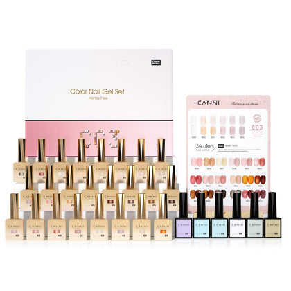 CANNI CC3 Jelly Gel Nail Polish Set 30Pcs with colour card