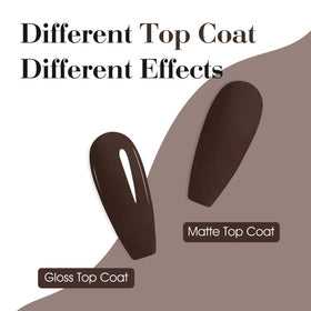 CANNI Dark Brown Gel Nail Polish texture close-up