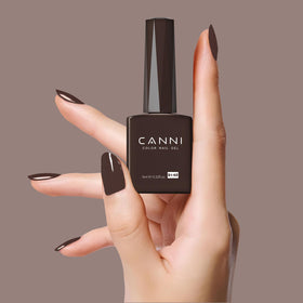 CANNI Dark Brown Gel Nail Polish with UV lamp
